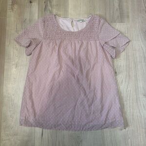 Women's Mauve Smocked Top